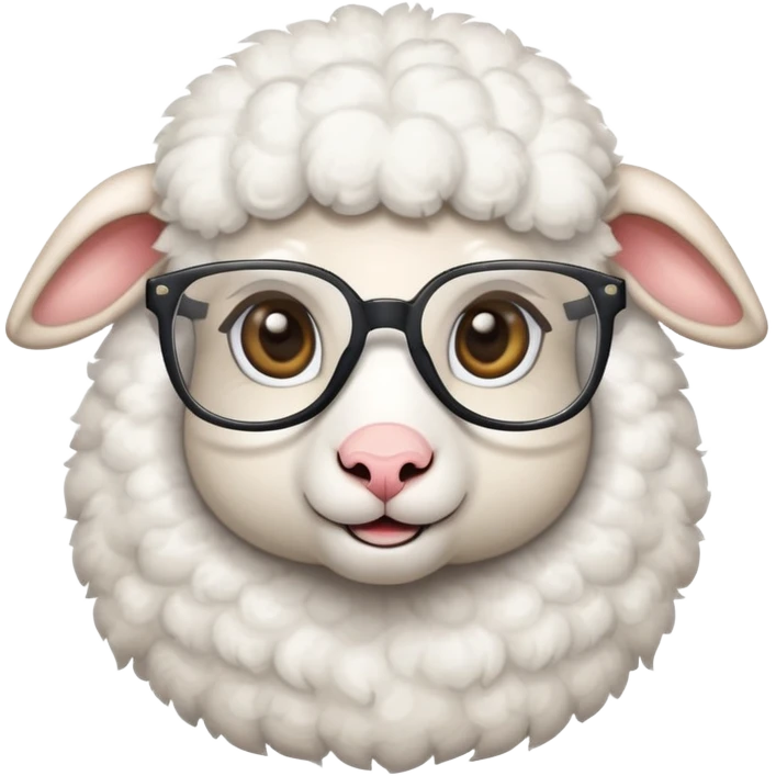 cordero con gafas emoji