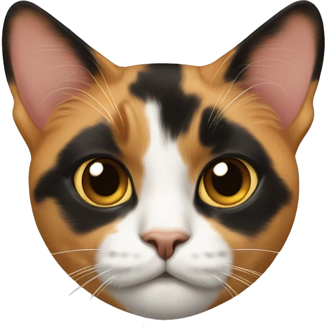 Calico cat triangle nose emoji