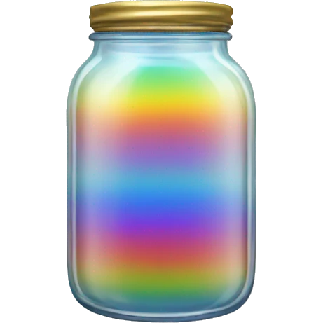 Glass rainbow jar emoji