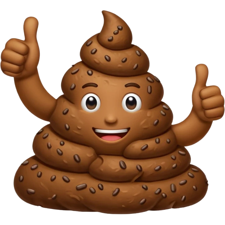 Poop shows a like emoji