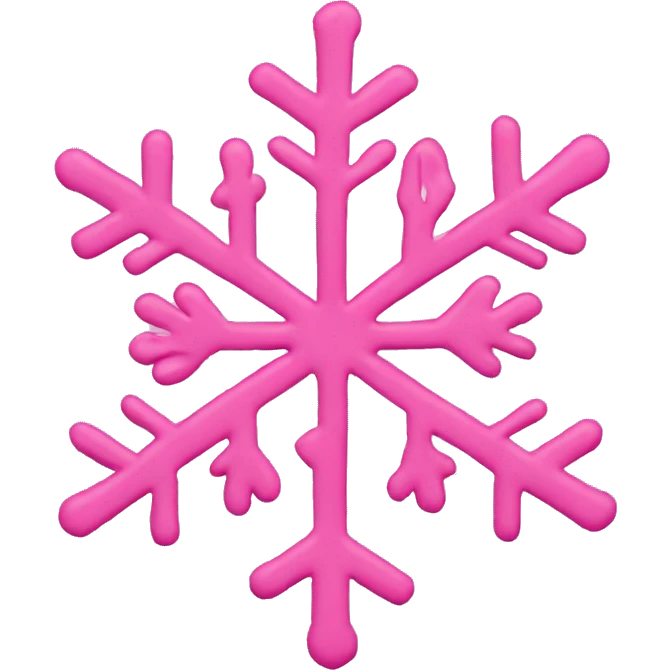 Pink snowflake emoji