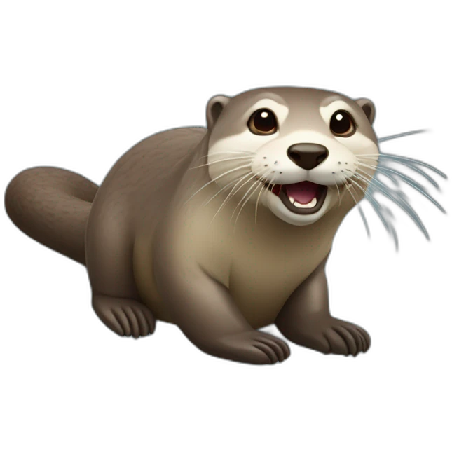 Loutre sur une tortur emoji