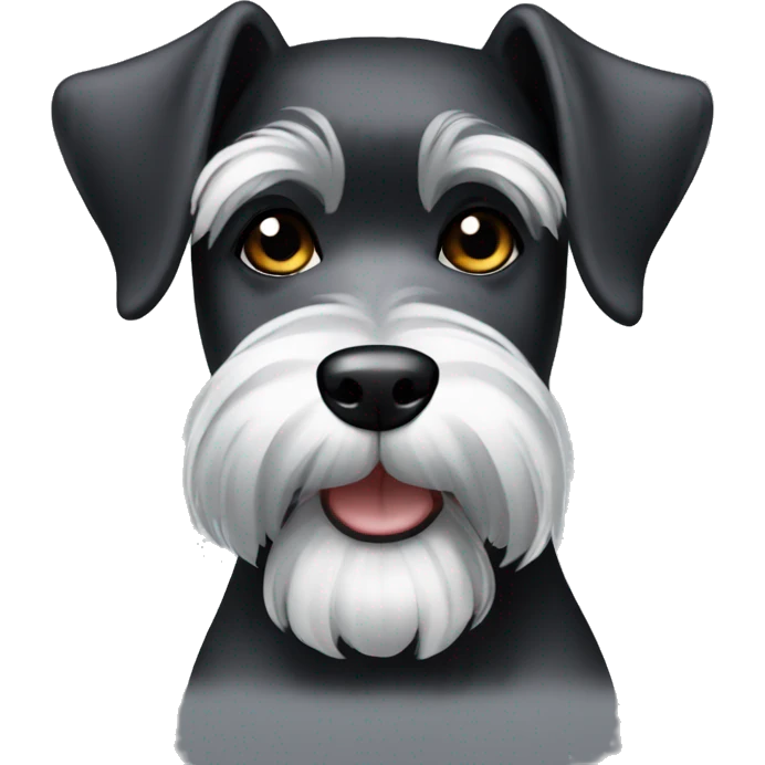 Black and silver schnauzer emoji