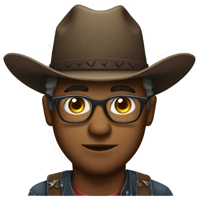 Yorker wearing a cowboy hat and glasses emoji