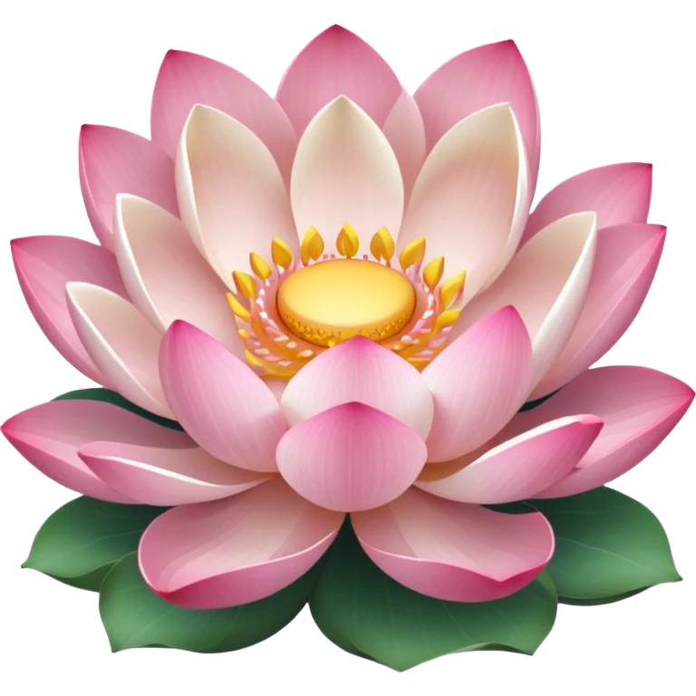 lotus flower with serene face emoji