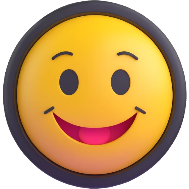 3D smiley emoji, round shape, power off button, with the text "offol" emoji