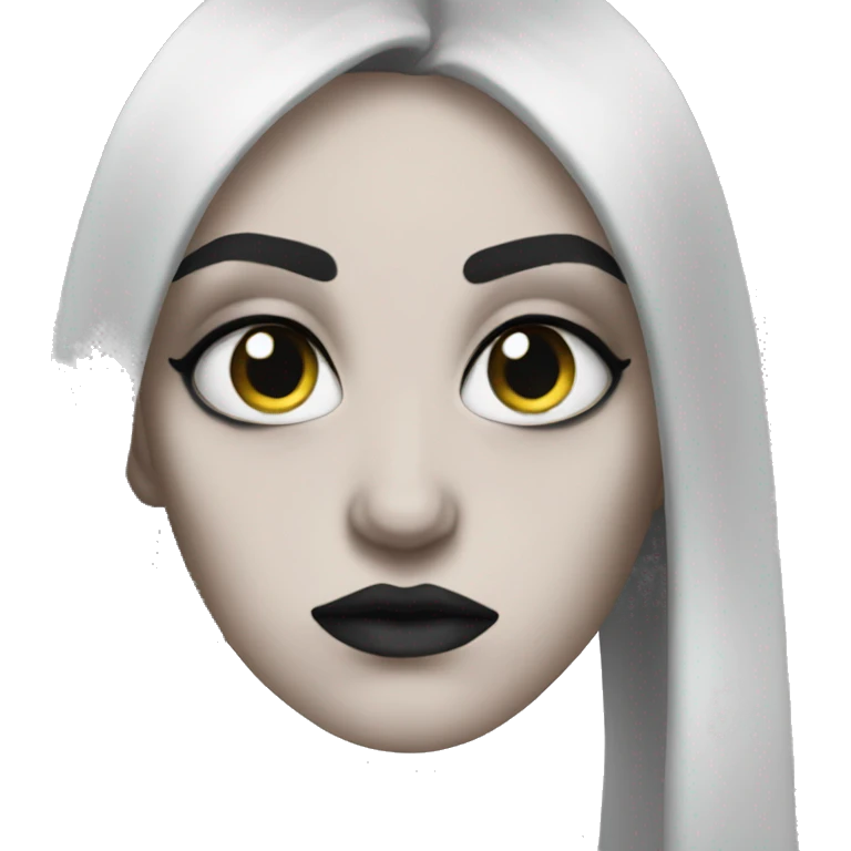 Goth side eye emoji