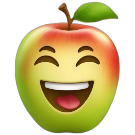 Une pomme qui chante emoji