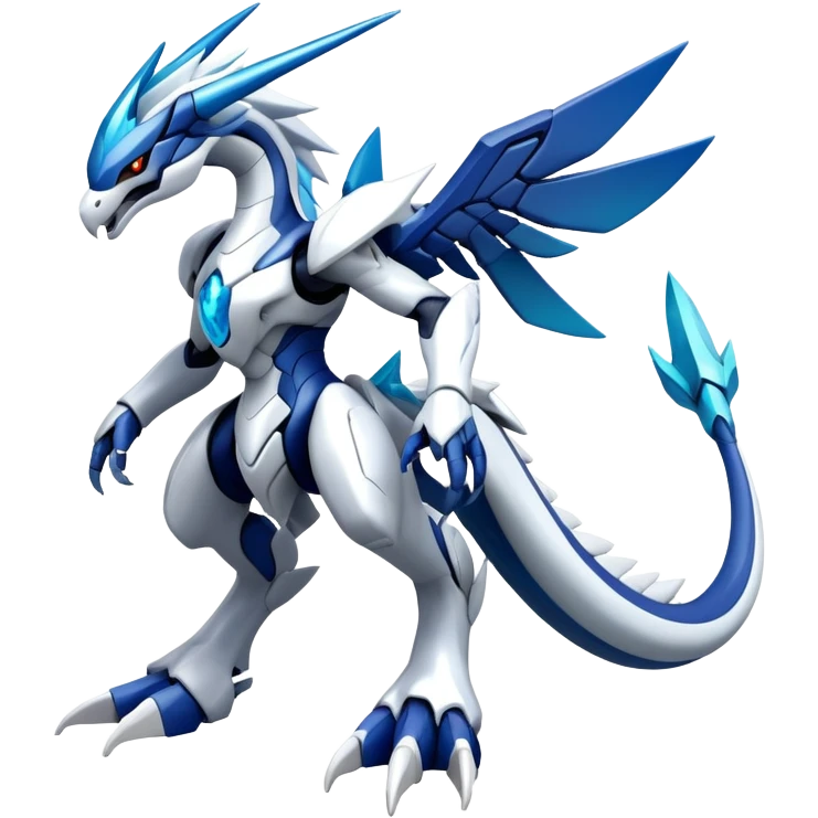 Modern Futuristic Kyurem-reshiram-dialga-Suicune-hybrid, full body emoji