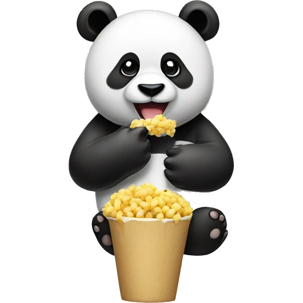 Panda eating pop emoji