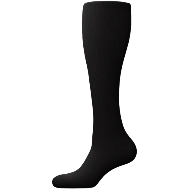  Plain Black  very long socks emoji