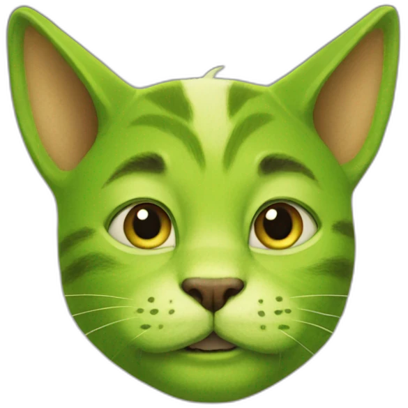 Cat-green-shrek-ears emoji