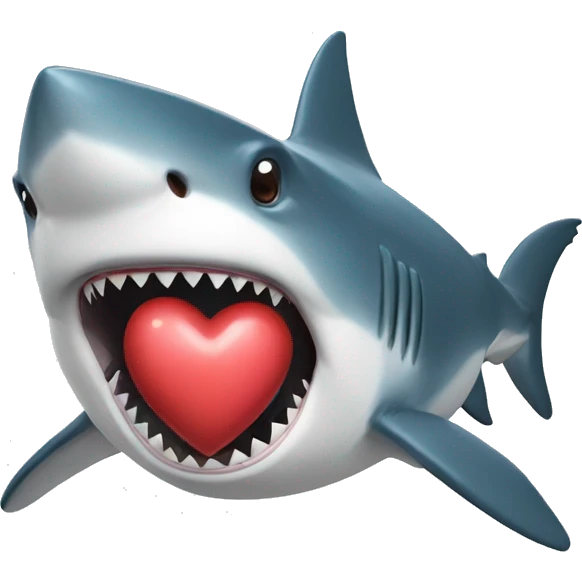 Shark with heart emoji