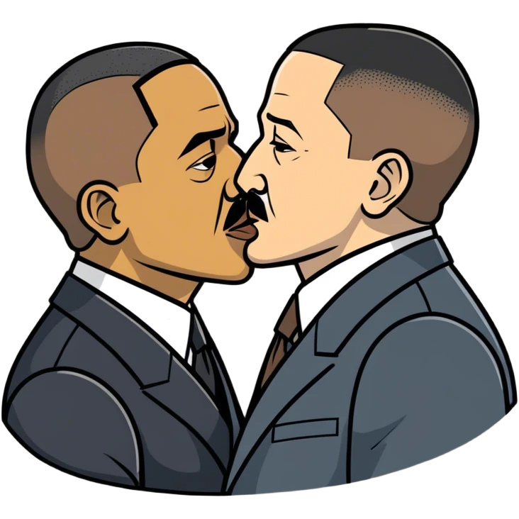 Hitler kissing Obama  emoji