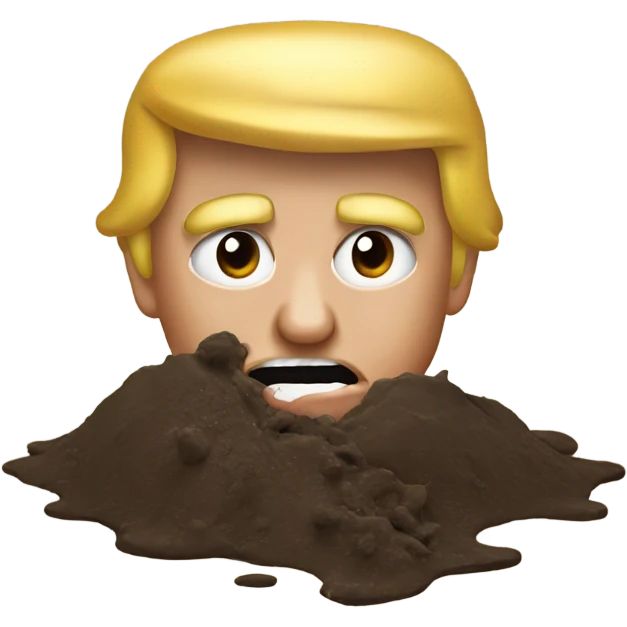 Donald trump eating mud emoji