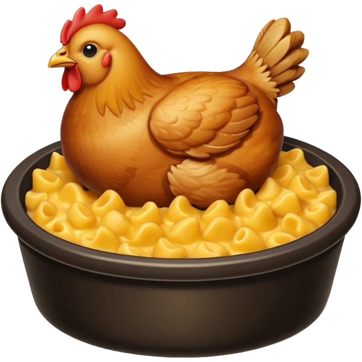 chicken with mac and cheese on the side emoji