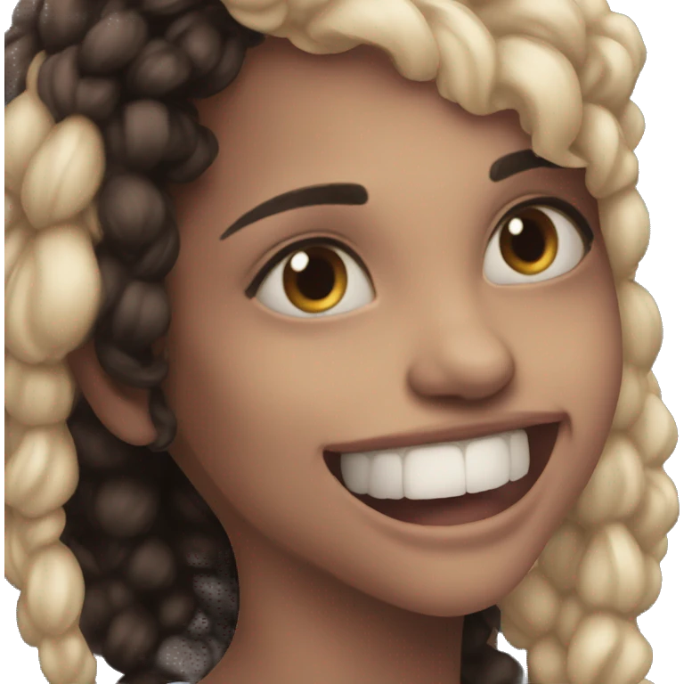 happy girl meme portrait pose emoji