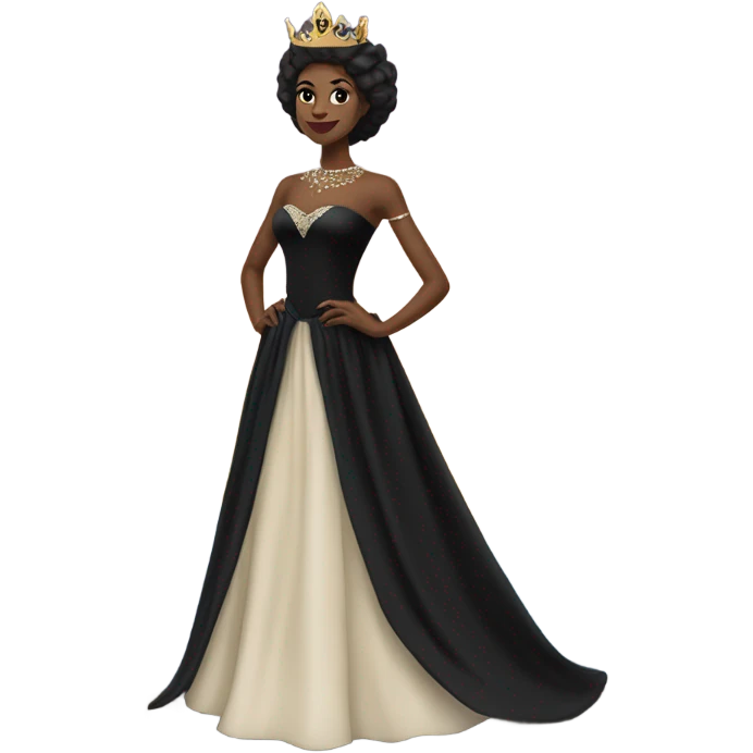 Black queen on a mountain ￼ emoji