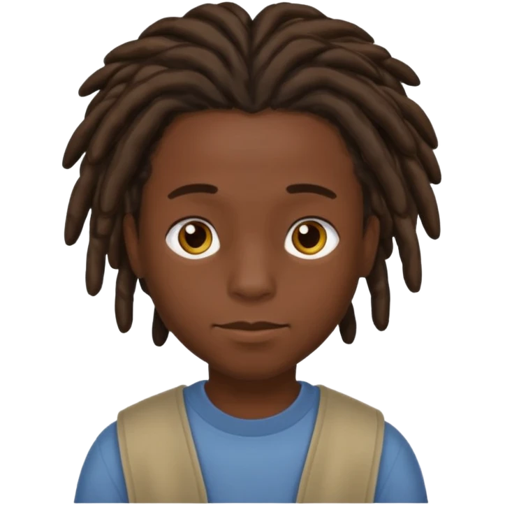Boy with a locs hair  emoji