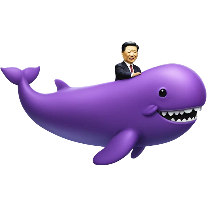 xi jinping riding purple whale emoji