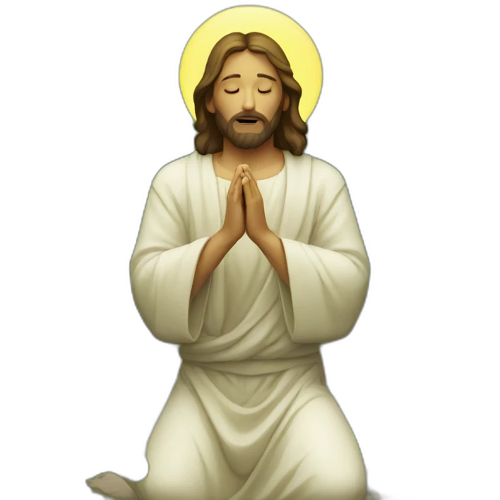 Jesus praying in the garden emoji