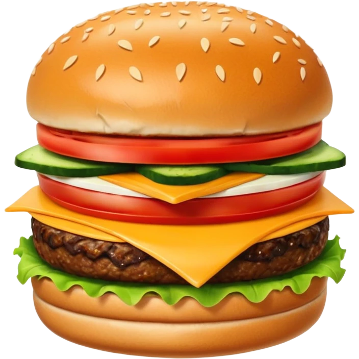 Cheese and tomato and vegetables Burger no beef  emoji