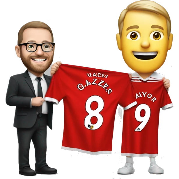 A manchester united fan holding a glazers out banner emoji