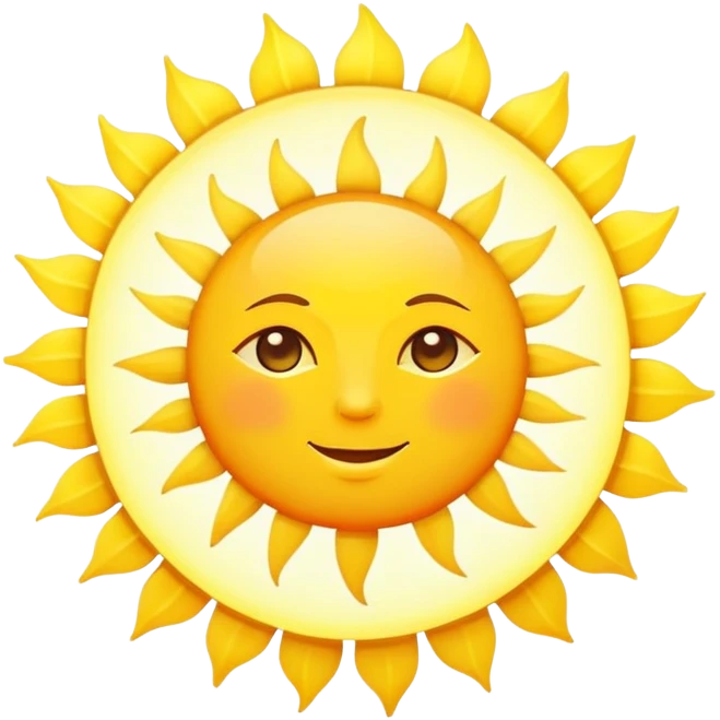 simple sun without face, just a yellow circle with rays emoji