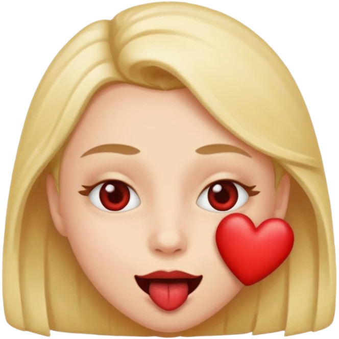 Heart eyes biting the lips emoji