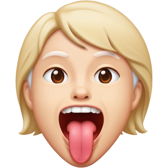 Tongue out and shaking emoji