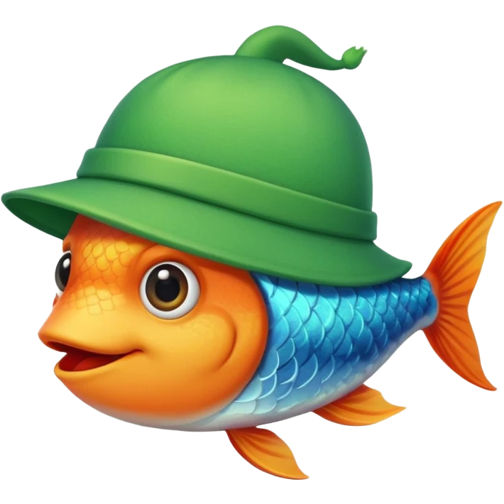 fish with green hat emoji