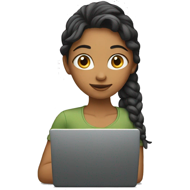 a girl with laptop emoji