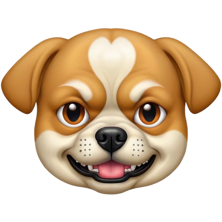 Dog with jack Nicholson scary face emoji