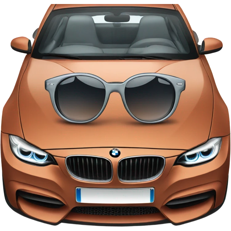 BMW with glasses emoji