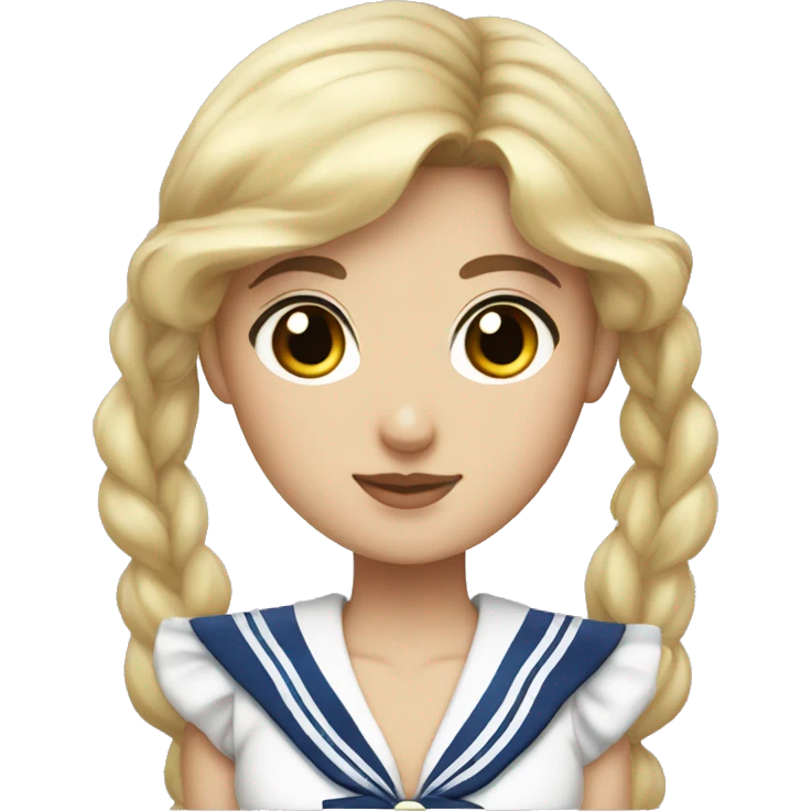 Sailor Moon with brown hair, brown eyes, fair skin emoji
