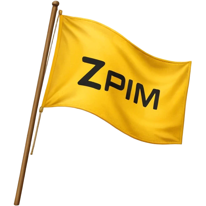 Put "ZPM" on a Yellow flag emoji