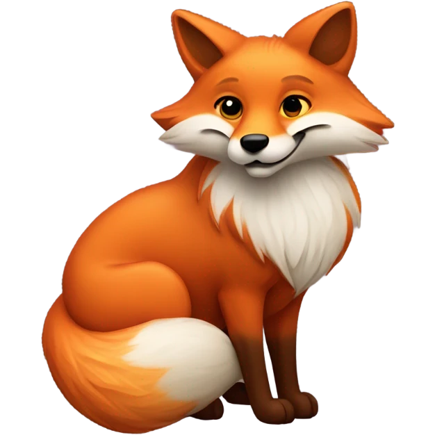 Heart with fox inside emoji