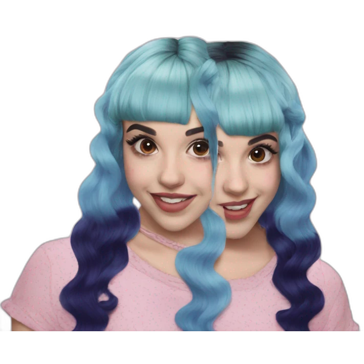 melanie martinez split dye hair emoji