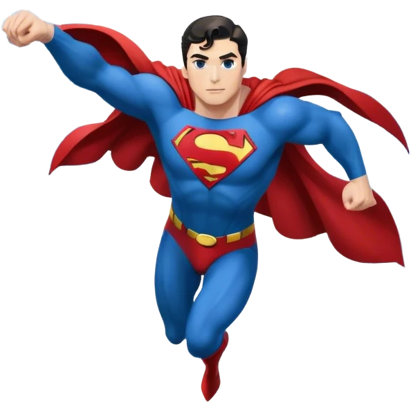Superman flying through the city  emoji