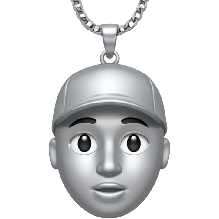 silver rapper necklace emoji