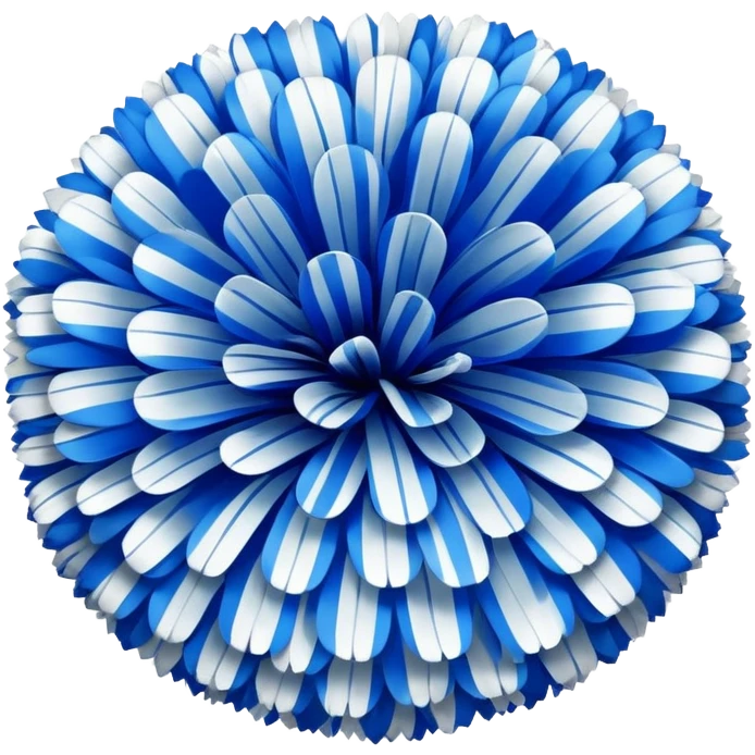blue and white cheer pom poms emoji