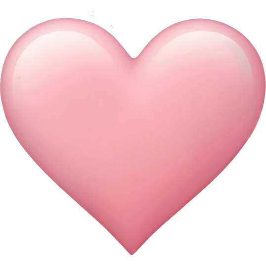 Light Rose Heart emoji