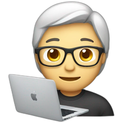 japanese software engineer with macbook emoji