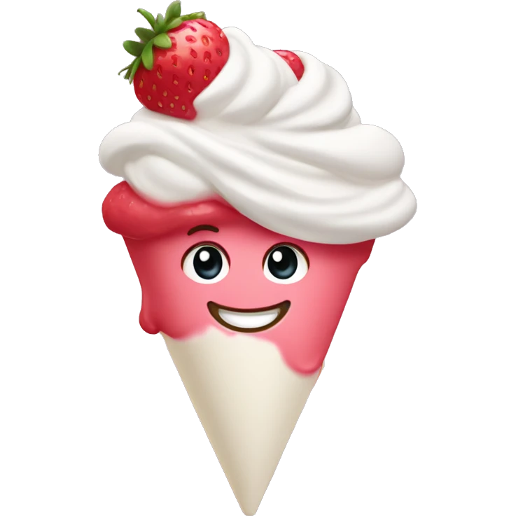 Strawberry whip cream  emoji