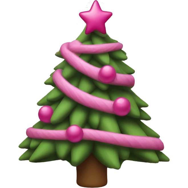 christmas tree with pink accents  emoji
