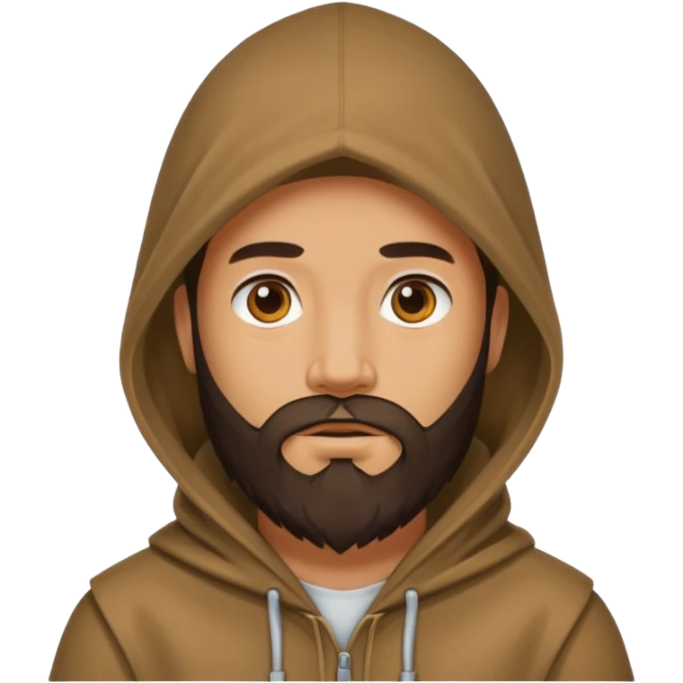 hooded people with beared emoji