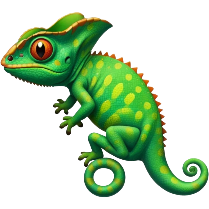 A chameleon with a shirt that says CELANS emoji
