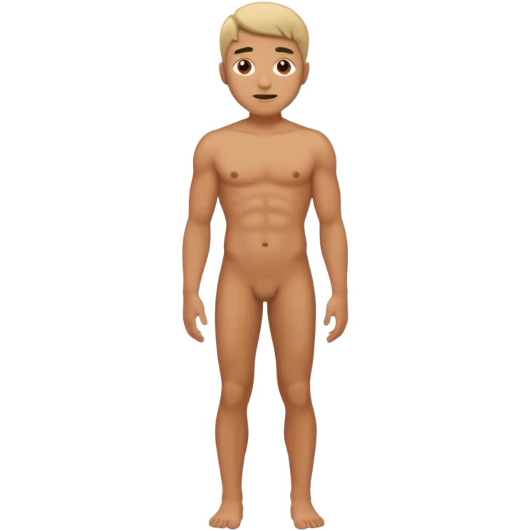 Naked man full body not fit emoji