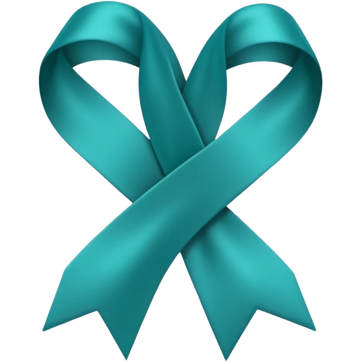Teal ribbon with You Rock wording emoji