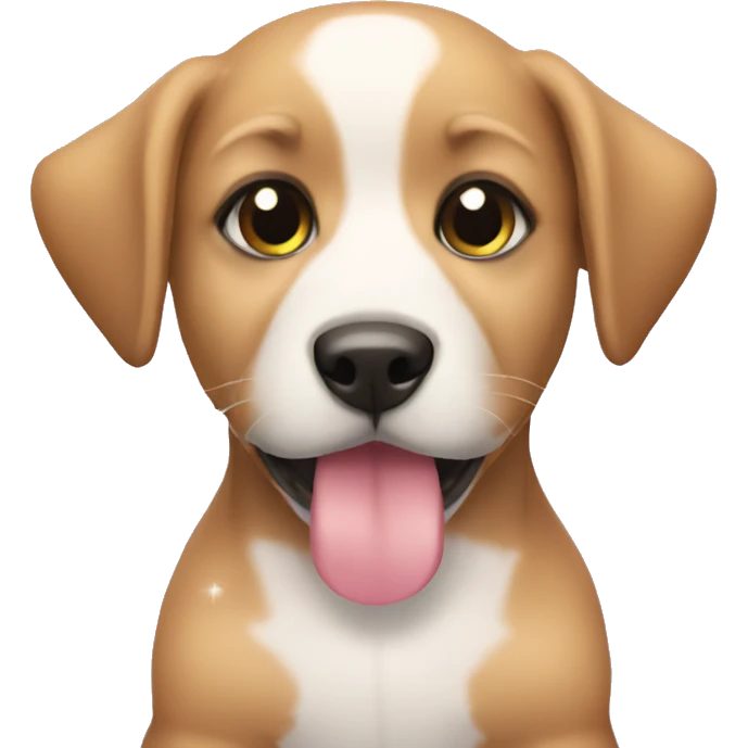 Puppy with sparkly maque up emoji